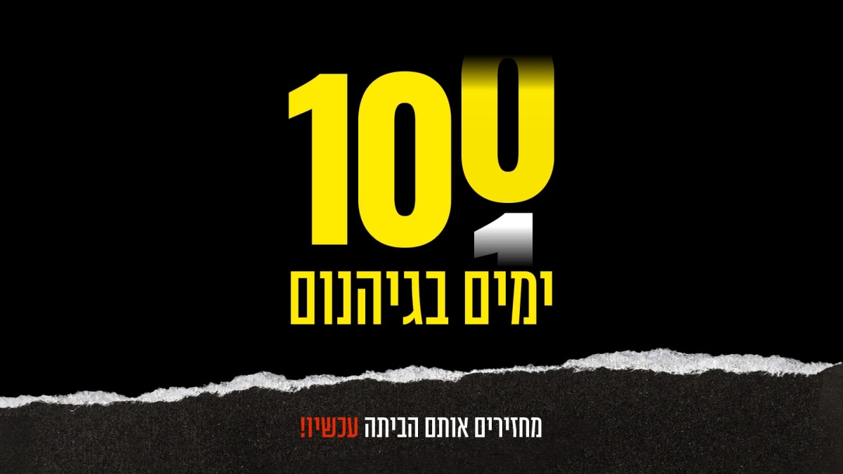מודעה גרפית - 100 ימים בגיהנום
